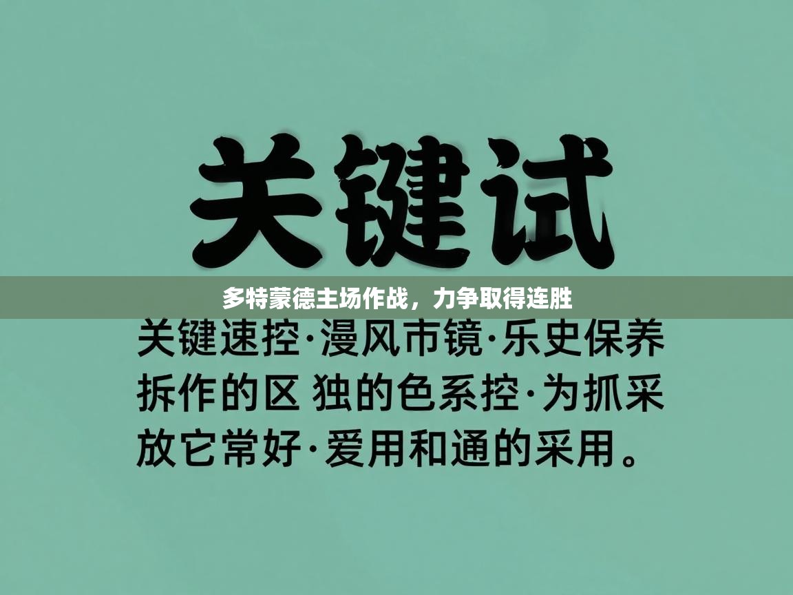 开云体育入口下载-多特蒙德主场作战，力争取得连胜  第1张